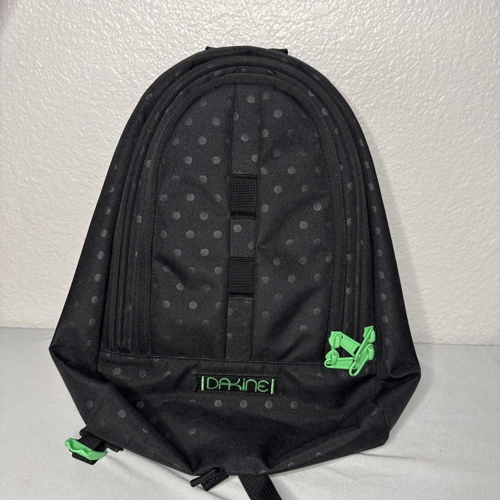 DAKINE Cosmo Hiking Mini Backpack Daypack Black Polka Dot Outdoor Pockets 6.5L